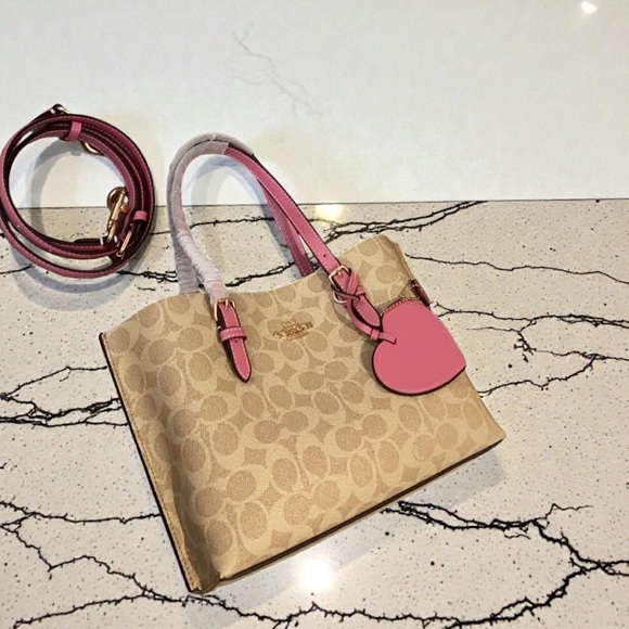 ✨Coach Pink Signature Canvas Crossbody Tote - Picture 4 of 9